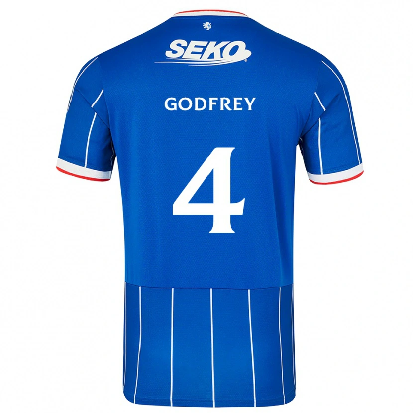 Danxen Mann Ben Godfrey #4 Rød Blå Hvit Hjemmetrøye Drakt Trøye 2026/27 Skjorter T-Skjorte