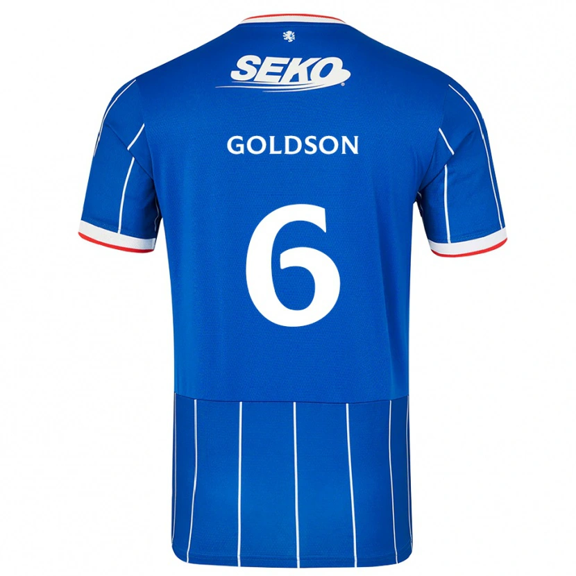 Danxen Mann Connor Goldson #6 Rød Blå Hvit Hjemmetrøye Drakt Trøye 2026/27 Skjorter T-Skjorte