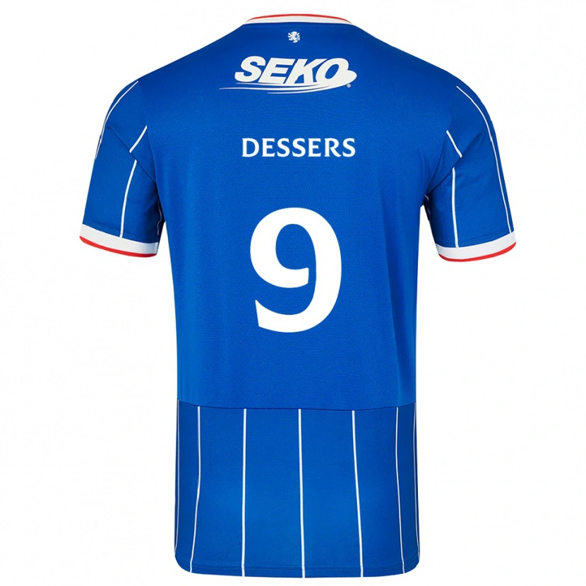 Danxen Mann Cyriel Dessers #9 Rød Blå Hvit Hjemmetrøye Drakt Trøye 2026/27 Skjorter T-Skjorte