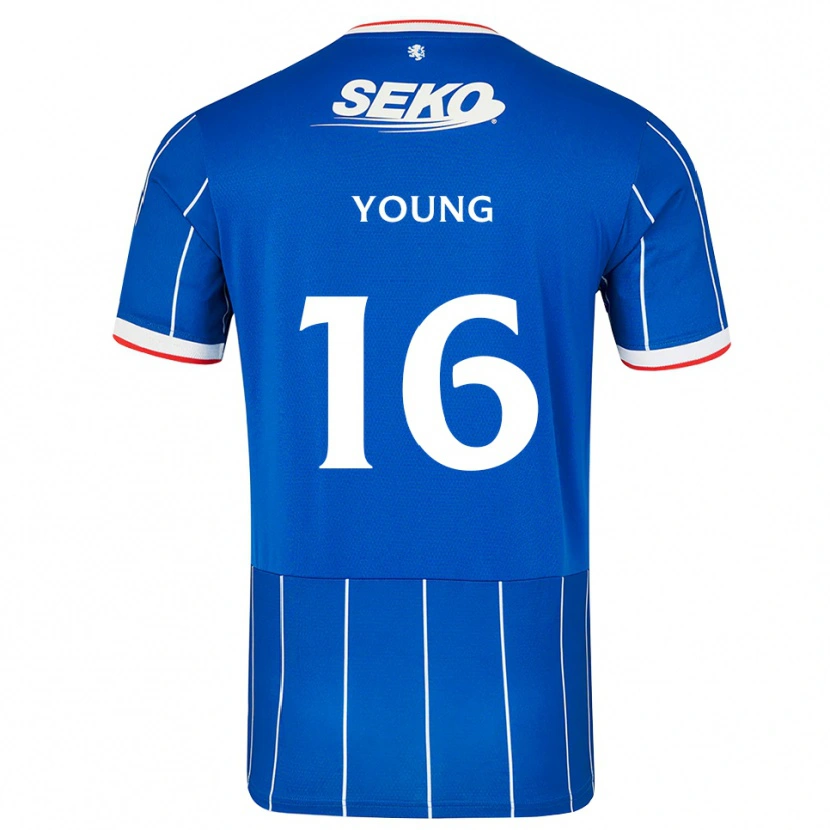 Danxen Mann Calum Young #16 Rød Blå Hvit Hjemmetrøye Drakt Trøye 2026/27 Skjorter T-Skjorte