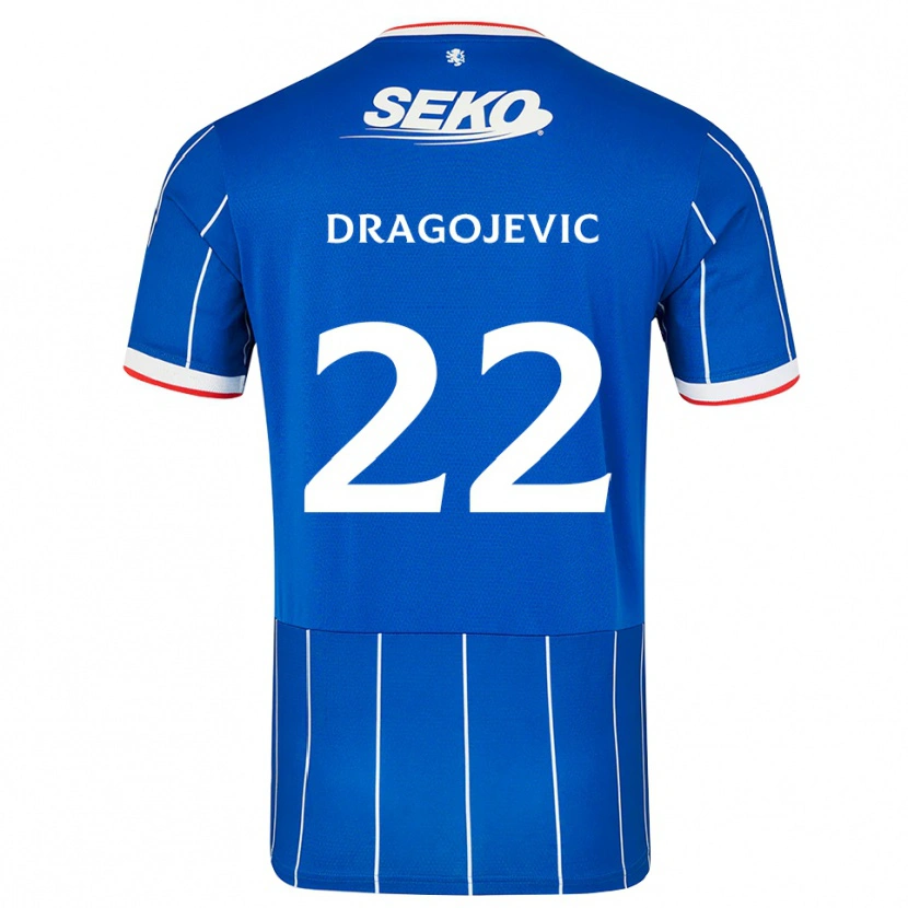 Danxen Mann Vanja Dragojevic #22 Rød Blå Hvit Hjemmetrøye Drakt Trøye 2026/27 Skjorter T-Skjorte