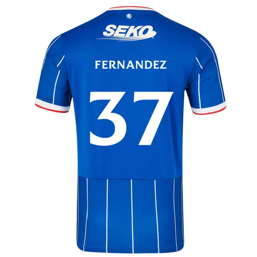 Danxen Mann Emmanuel Fernandez #37 Rød Blå Hvit Hjemmetrøye Drakt Trøye 2026/27 Skjorter T-Skjorte