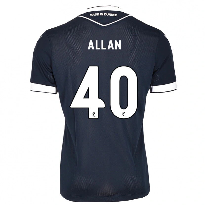 Danxen Mann Finlay Allan #40 Midnattsblå Hvit Hjemmetrøye Drakt Trøye 2026/27 Skjorter T-Skjorte