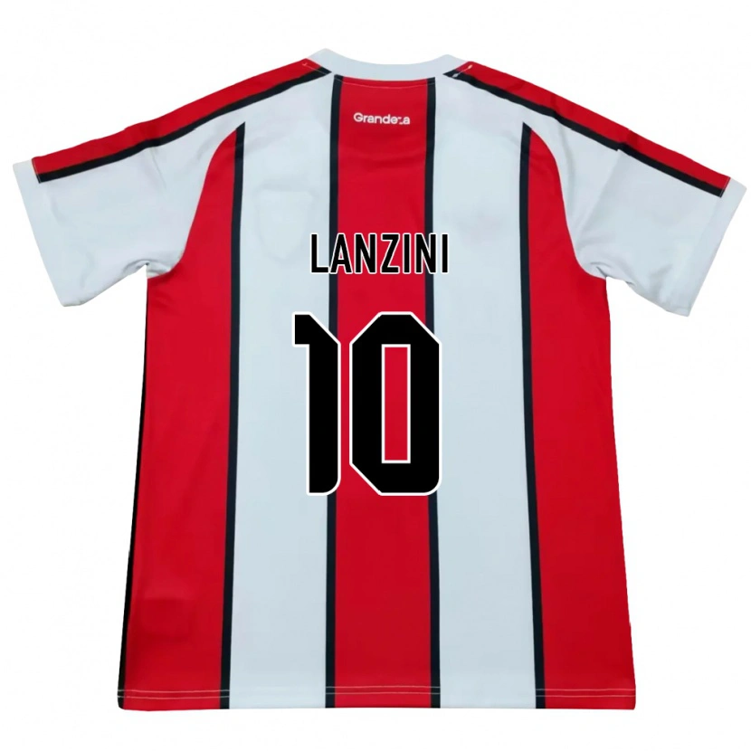 Danxen Mann Manuel Lanzini #10 Hvit Rød Svart Bortetrøye Drakt Trøye 2026/27 Skjorter T-Skjorte
