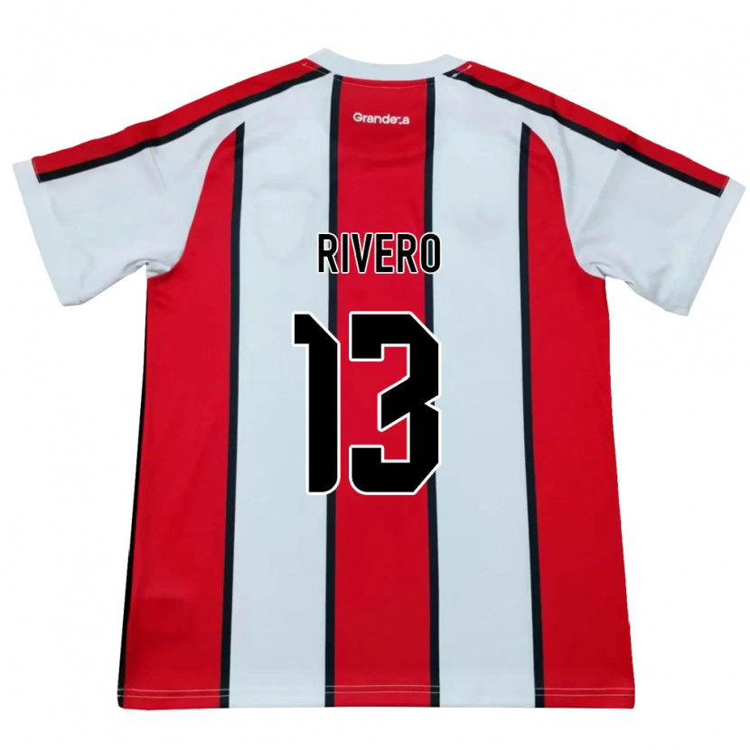 Danxen Mann Lautaro Rivero #13 Hvit Rød Svart Bortetrøye Drakt Trøye 2026/27 Skjorter T-Skjorte