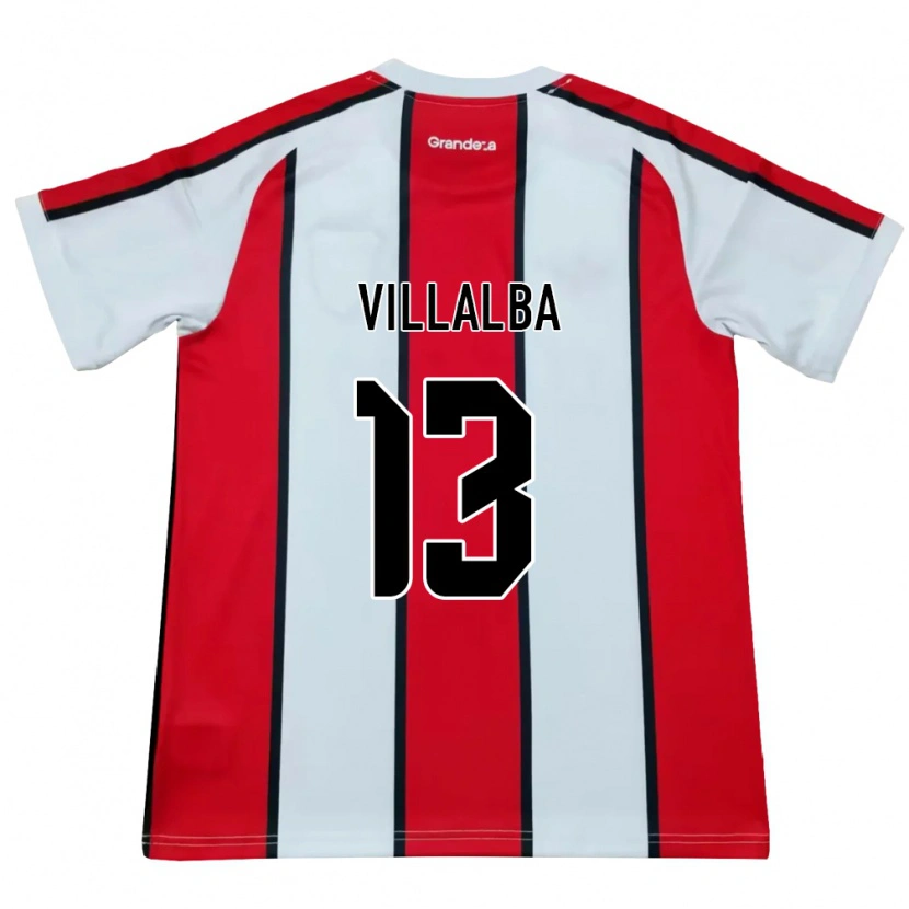 Danxen Mann Jonathan Villalba #13 Hvit Rød Svart Bortetrøye Drakt Trøye 2026/27 Skjorter T-Skjorte