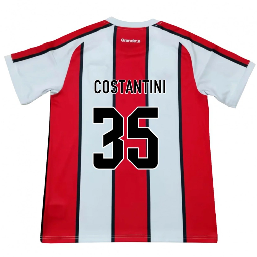 Danxen Mann Giorgio Costantini #35 Hvit Rød Svart Bortetrøye Drakt Trøye 2026/27 Skjorter T-Skjorte