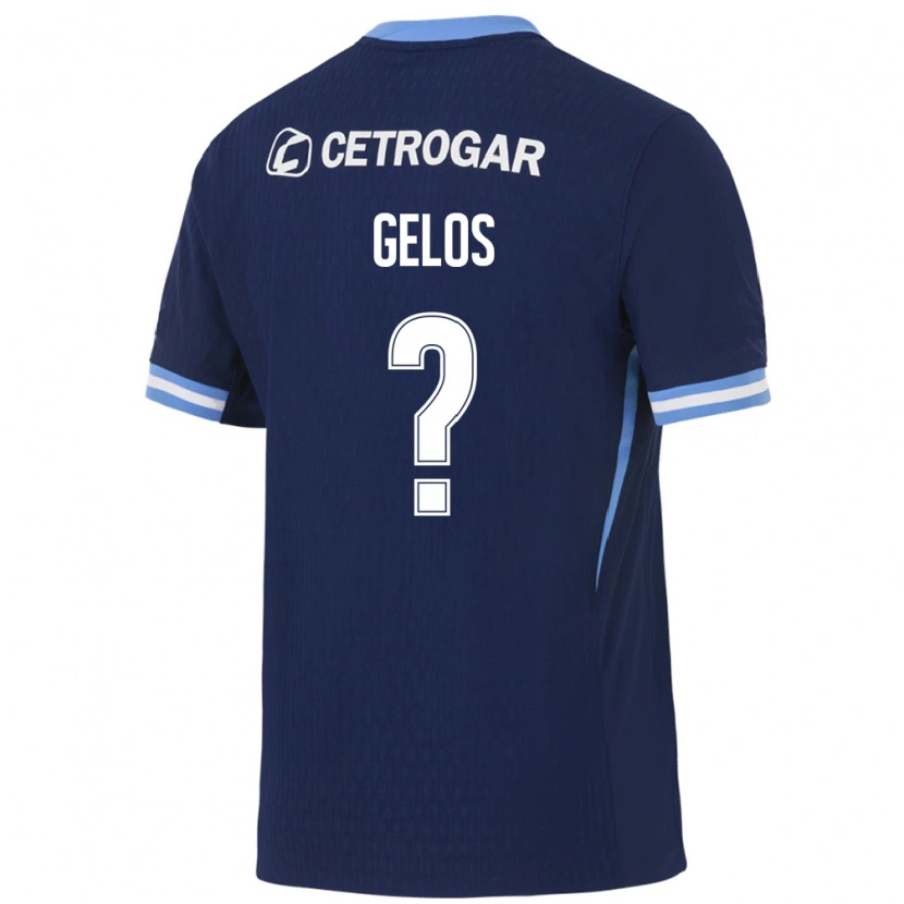 Danxen Mann Valentín Gelos #0 Kongelig Blå Lyseblå Hvit Bortetrøye Drakt Trøye 2026/27 Skjorter T-Skjorte