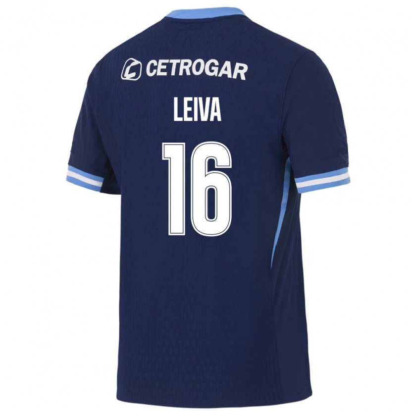 Danxen Mann Gonzalo Leiva #16 Kongelig Blå Lyseblå Hvit Bortetrøye Drakt Trøye 2026/27 Skjorter T-Skjorte