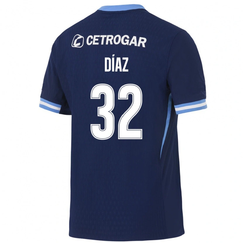 Danxen Mann Lautaro Díaz #32 Kongelig Blå Lyseblå Hvit Bortetrøye Drakt Trøye 2026/27 Skjorter T-Skjorte