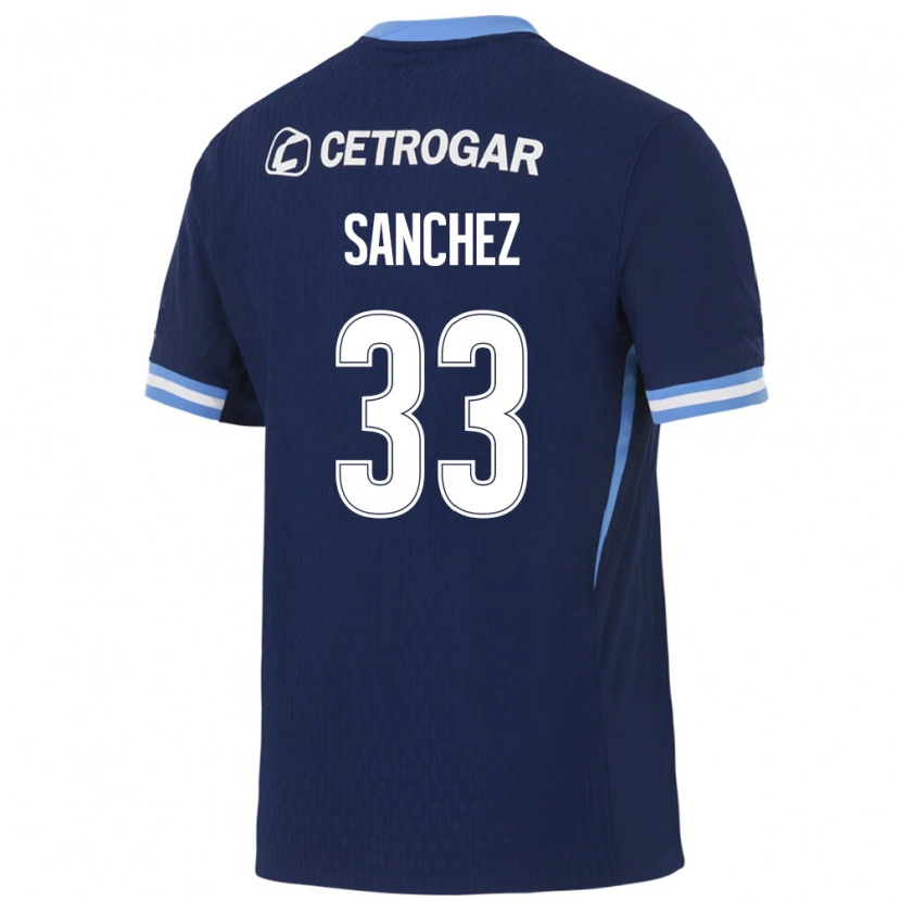 Danxen Mann Sergio Sanchez #33 Kongelig Blå Lyseblå Hvit Bortetrøye Drakt Trøye 2026/27 Skjorter T-Skjorte