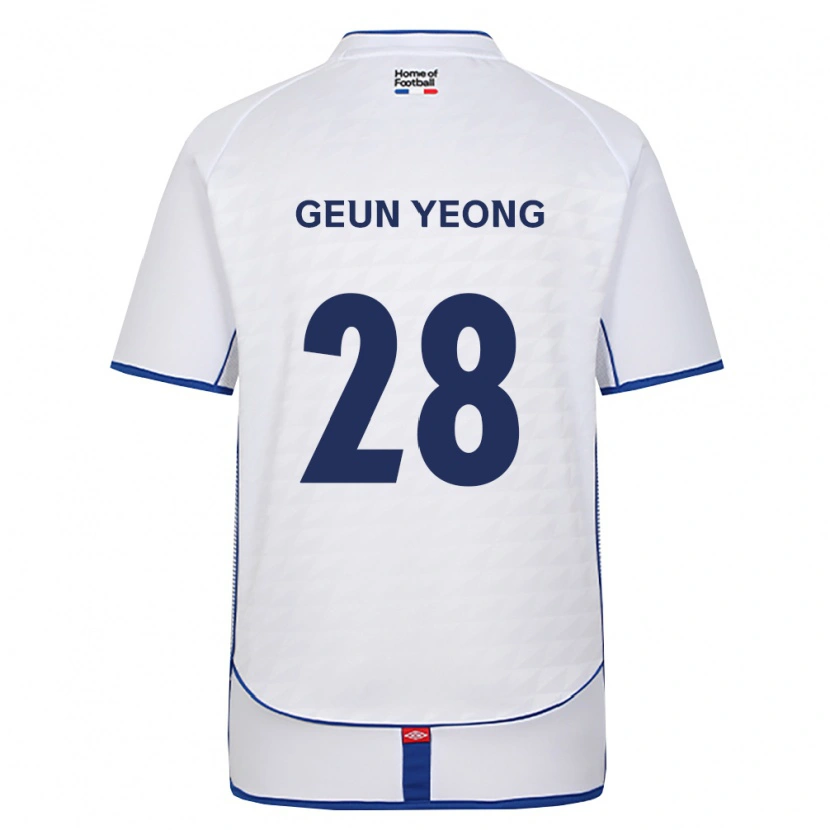 Danxen Mann Geun-Yeong Yoon #28 Svart Hvit Rød Bortetrøye Drakt Trøye 2026/27 Skjorter T-Skjorte