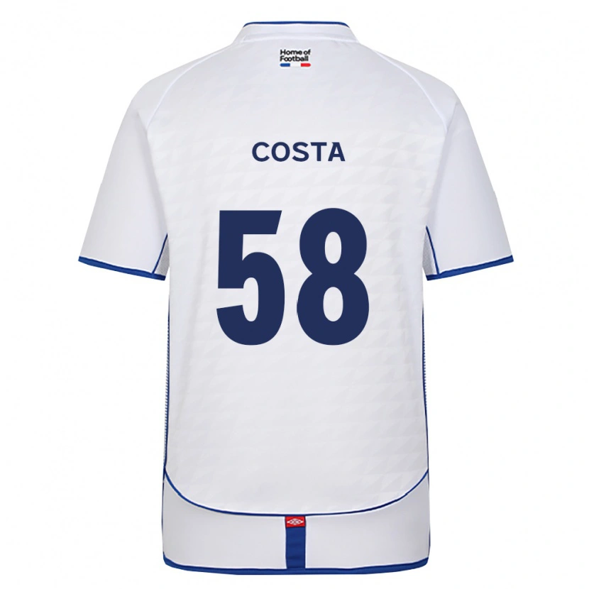 Danxen Mann Bruno Costa #58 Svart Hvit Rød Bortetrøye Drakt Trøye 2026/27 Skjorter T-Skjorte