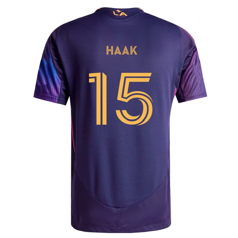 Danxen Mann Justin Haak #15 Dyp Lilla Gul Bortetrøye Drakt Trøye 2026/27 Skjorter T-Skjorte