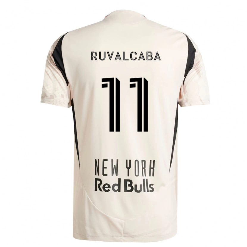 Danxen Mann Jorge Ruvalcaba #11 Off-White Rød Svart Bortetrøye Drakt Trøye 2026/27 Skjorter T-Skjorte