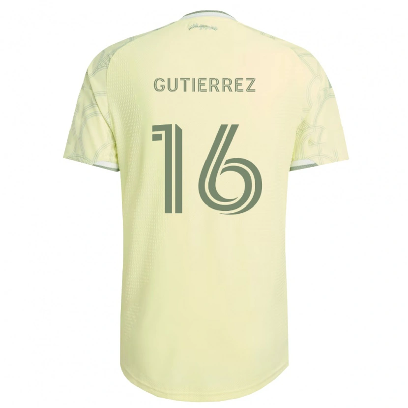 Danxen Mann Diego Gutiérrez #16 Beige Hvit Bortetrøye Drakt Trøye 2026/27 Skjorter T-Skjorte