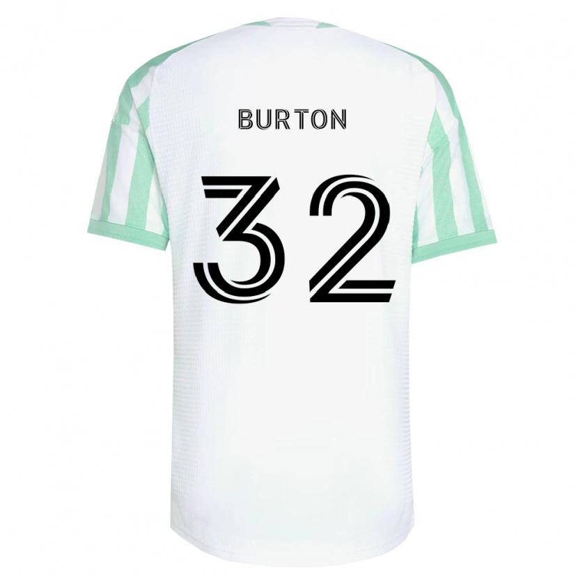 Danxen Mann Micah Burton #32 Lysegrønn Svart Hvit Bortetrøye Drakt Trøye 2026/27 Skjorter T-Skjorte