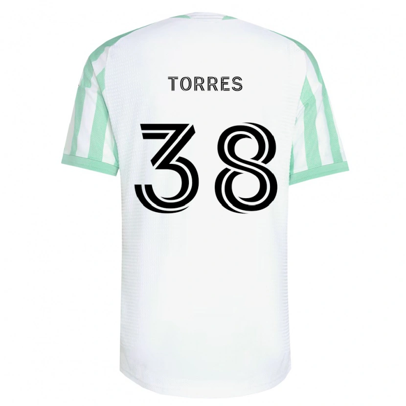 Danxen Mann Ervin Torres #38 Lysegrønn Svart Hvit Bortetrøye Drakt Trøye 2026/27 Skjorter T-Skjorte