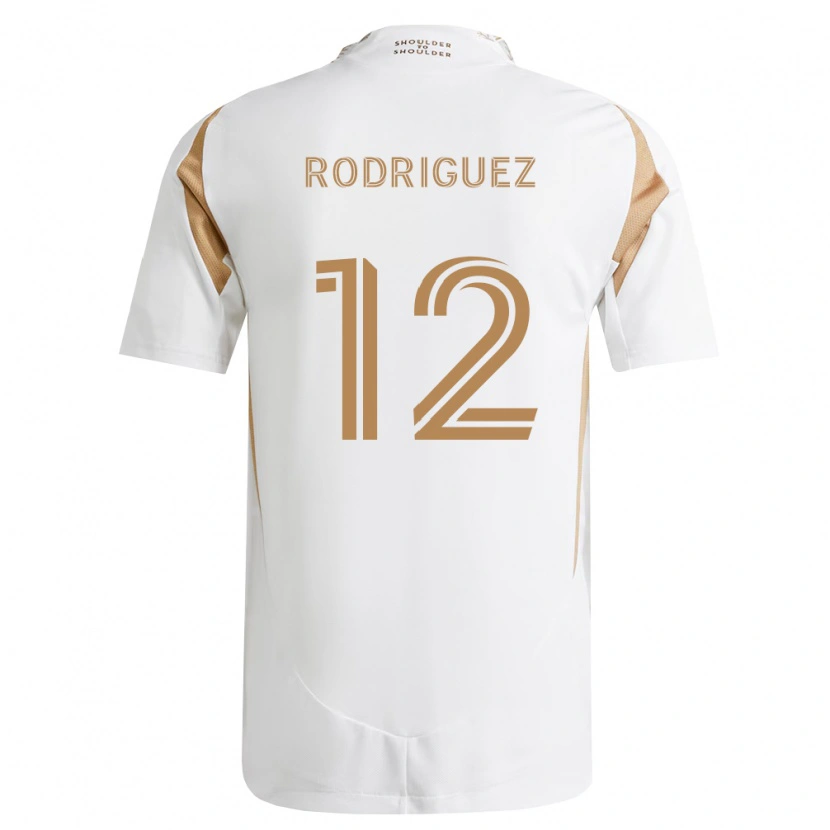 Danxen Mann Jeremi Rodriguez #12 Hvit Brun Bortetrøye Drakt Trøye 2026/27 Skjorter T-Skjorte