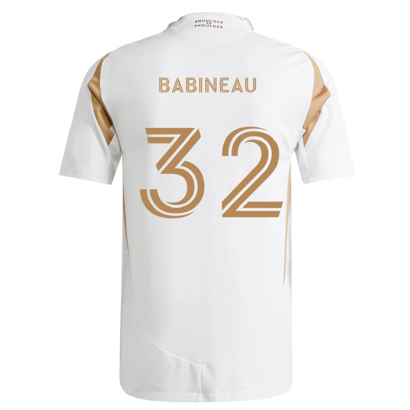Danxen Mann Travis Babineau #32 Hvit Brun Bortetrøye Drakt Trøye 2026/27 Skjorter T-Skjorte