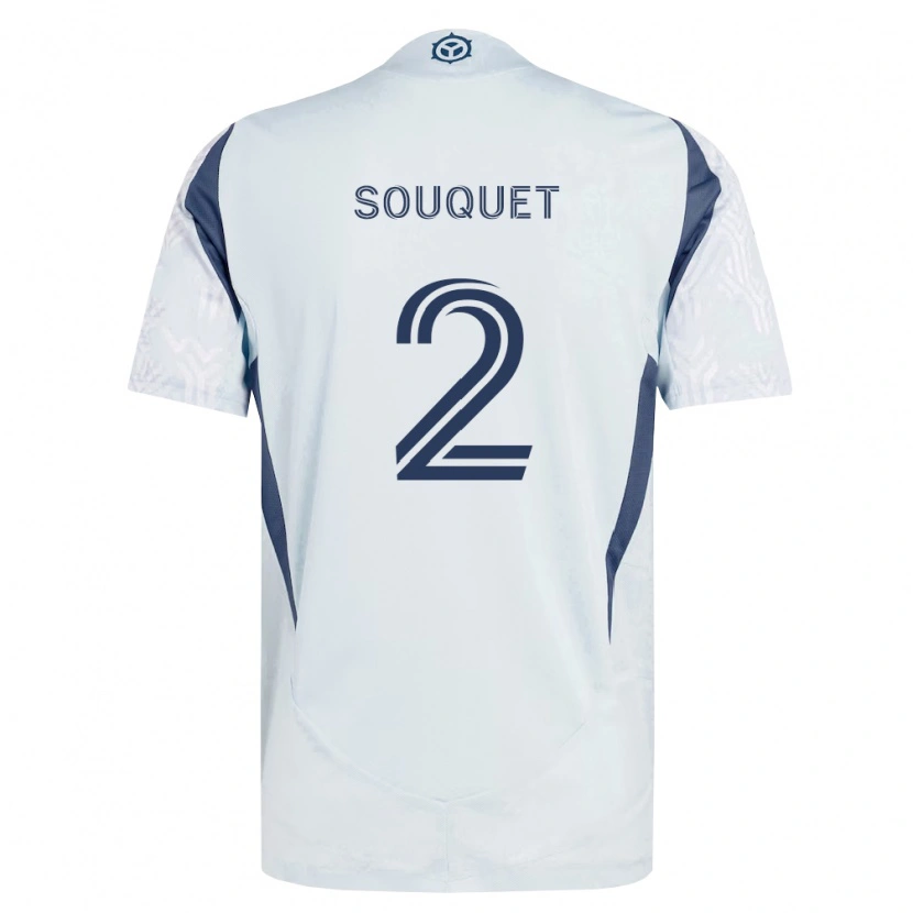 Danxen Mann Arnaud Souquet #2 Blå Grå Hvit Bortetrøye Drakt Trøye 2026/27 Skjorter T-Skjorte
