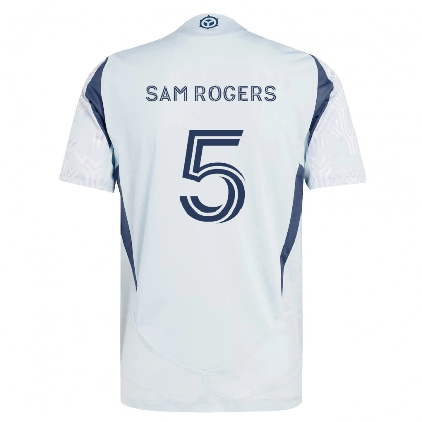 Danxen Mann Sam Rogers #5 Blå Grå Hvit Bortetrøye Drakt Trøye 2026/27 Skjorter T-Skjorte