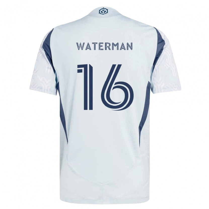 Danxen Mann Joel Waterman #16 Blå Grå Hvit Bortetrøye Drakt Trøye 2026/27 Skjorter T-Skjorte