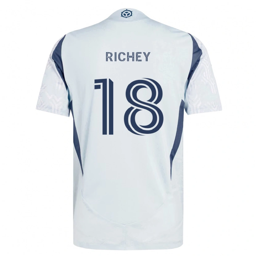 Danxen Mann Spencer Richey #18 Blå Grå Hvit Bortetrøye Drakt Trøye 2026/27 Skjorter T-Skjorte