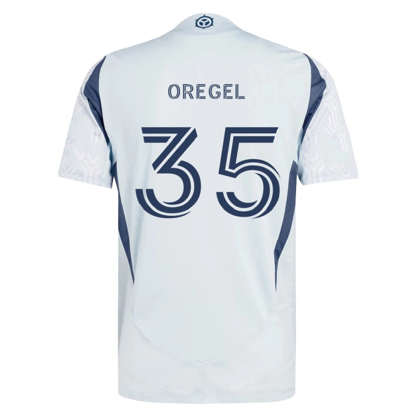 Danxen Mann Sergio Oregel #35 Blå Grå Hvit Bortetrøye Drakt Trøye 2026/27 Skjorter T-Skjorte