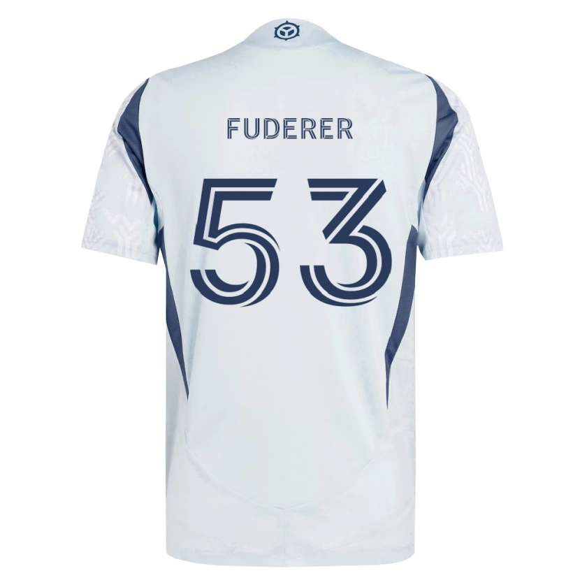 Danxen Mann Jake Fuderer #53 Blå Grå Hvit Bortetrøye Drakt Trøye 2026/27 Skjorter T-Skjorte