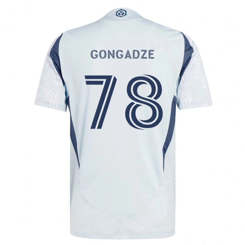 Danxen Mann Giorgi Gongadze #78 Blå Grå Hvit Bortetrøye Drakt Trøye 2026/27 Skjorter T-Skjorte