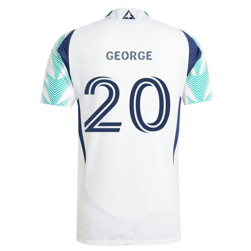 Danxen Mann Sharod George #20 Hvit Marineblå Lysegrønn Bortetrøye Drakt Trøye 2026/27 Skjorter T-Skjorte