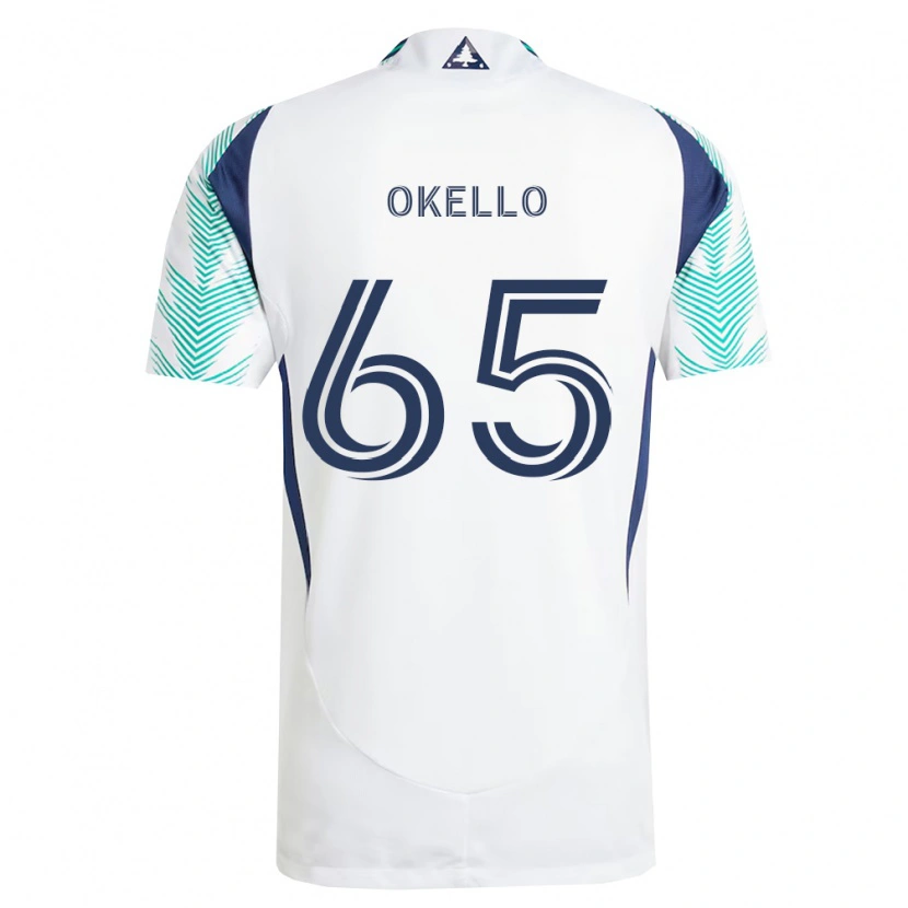 Danxen Mann Noble Okello #65 Hvit Marineblå Lysegrønn Bortetrøye Drakt Trøye 2026/27 Skjorter T-Skjorte
