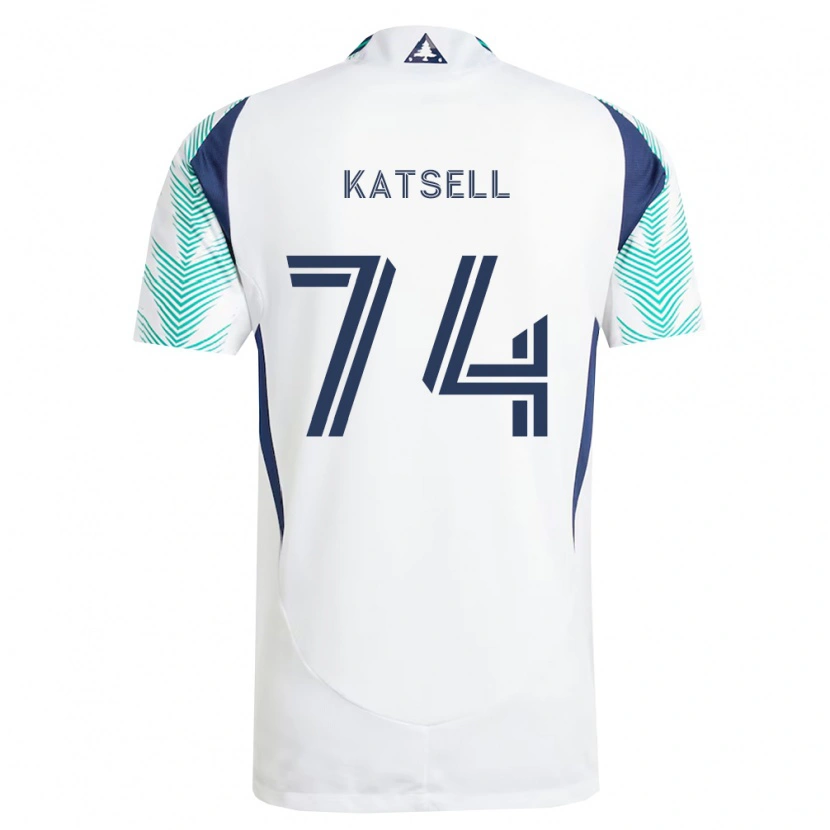Danxen Mann Levi Katsell #74 Hvit Marineblå Lysegrønn Bortetrøye Drakt Trøye 2026/27 Skjorter T-Skjorte
