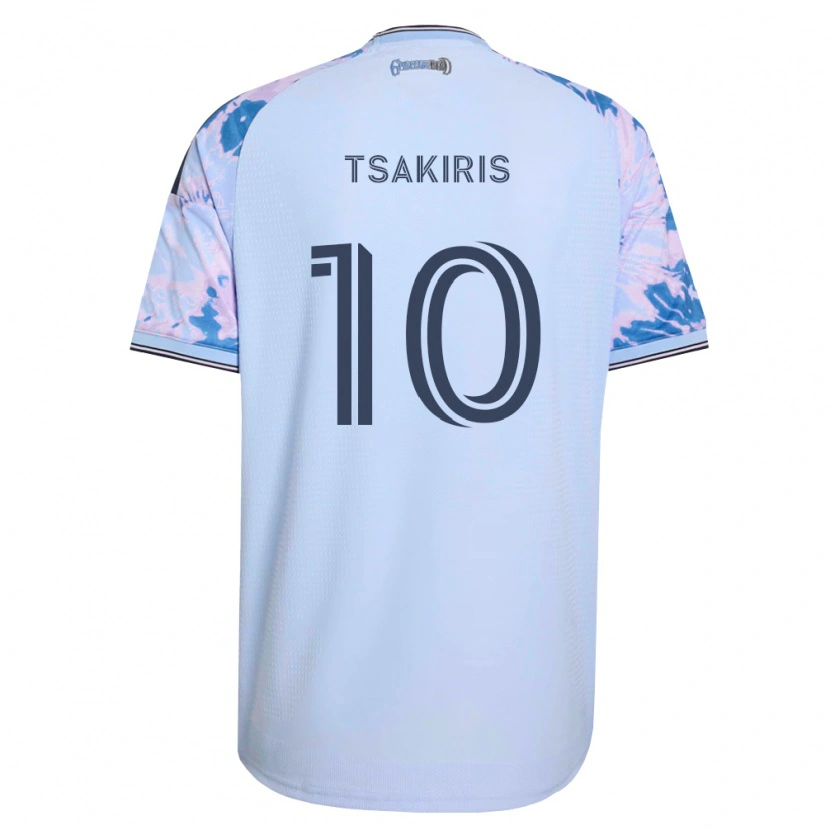 Danxen Mann Niko Tsakiris #10 Kongelig Blå Hvit Svart Bortetrøye Drakt Trøye 2026/27 Skjorter T-Skjorte