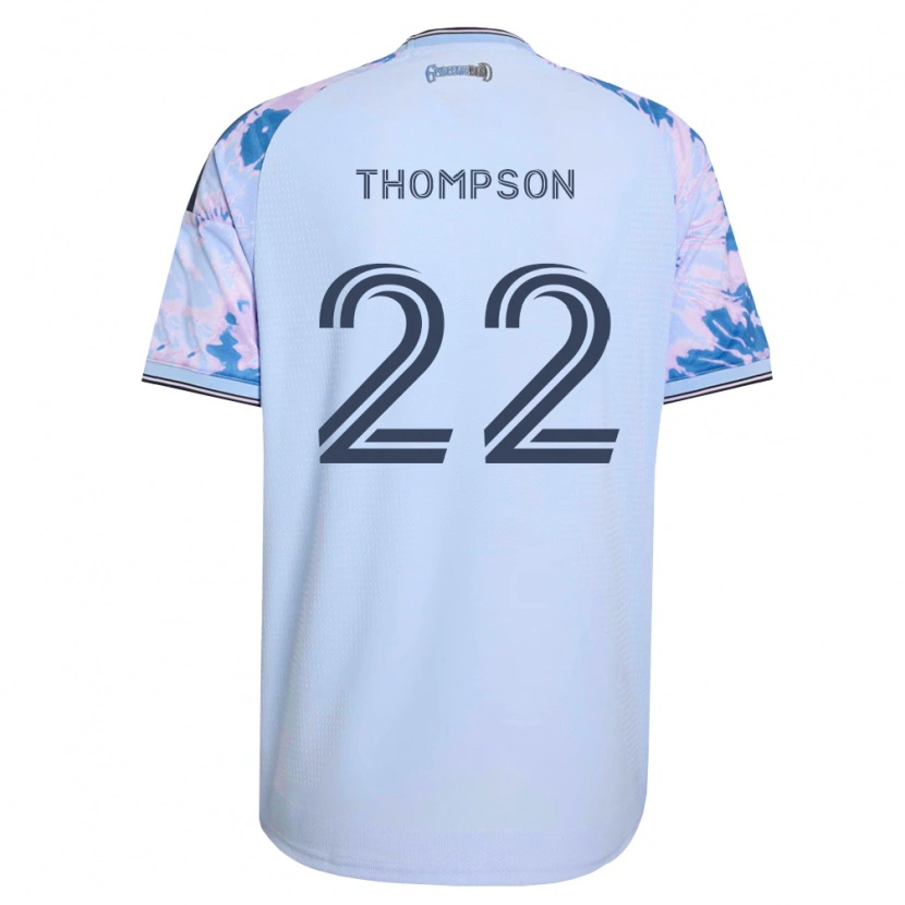 Danxen Mann Tommy Thompson #22 Kongelig Blå Hvit Svart Bortetrøye Drakt Trøye 2026/27 Skjorter T-Skjorte