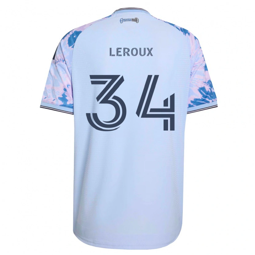 Danxen Mann Beau Leroux #34 Kongelig Blå Hvit Svart Bortetrøye Drakt Trøye 2026/27 Skjorter T-Skjorte