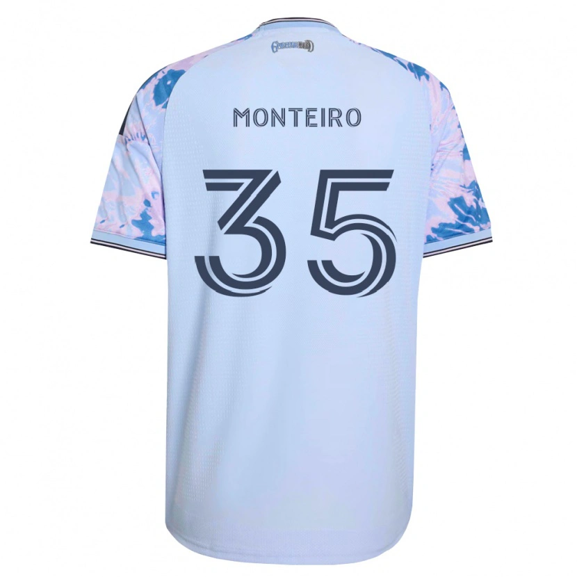 Danxen Mann Jamiro Monteiro #35 Kongelig Blå Hvit Svart Bortetrøye Drakt Trøye 2026/27 Skjorter T-Skjorte