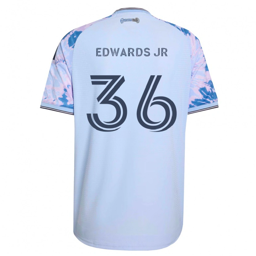 Danxen Mann Earl Edwards Jr. #36 Kongelig Blå Hvit Svart Bortetrøye Drakt Trøye 2026/27 Skjorter T-Skjorte