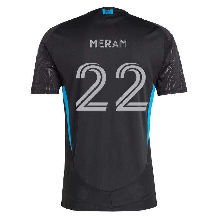 Danxen Mann Justin Meram #22 Svart Hvit Himmelblå Bortetrøye Drakt Trøye 2026/27 Skjorter T-Skjorte