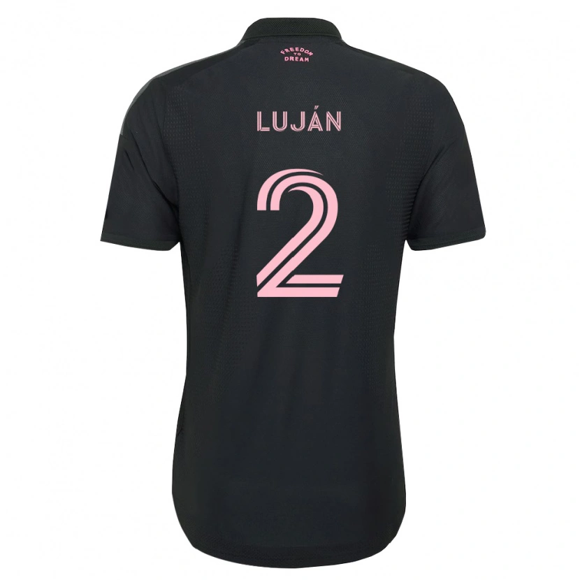 Danxen Mann Gonzalo Luján #2 Rosa Svart Hvit Bortetrøye Drakt Trøye 2026/27 Skjorter T-Skjorte