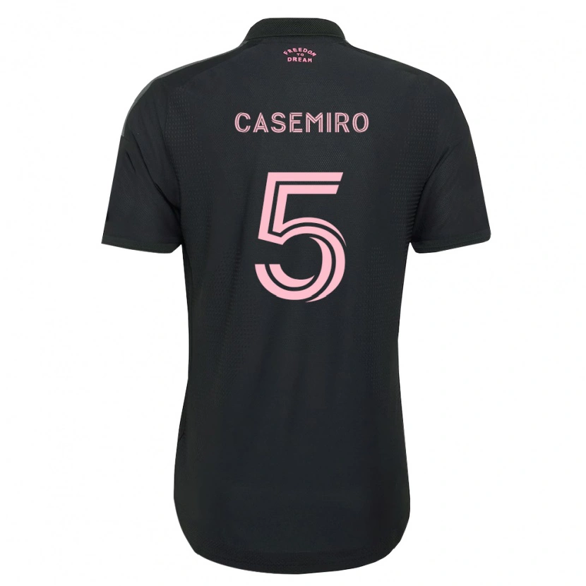 Danxen Mann Casemiro #5 Rosa Svart Hvit Bortetrøye Drakt Trøye 2026/27 Skjorter T-Skjorte