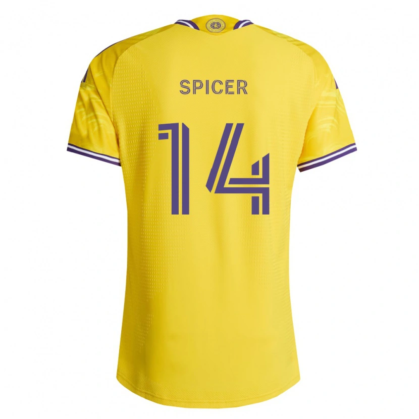 Danxen Mann Tyrese Spicer #14 Gul Lilla Bortetrøye Drakt Trøye 2026/27 Skjorter T-Skjorte