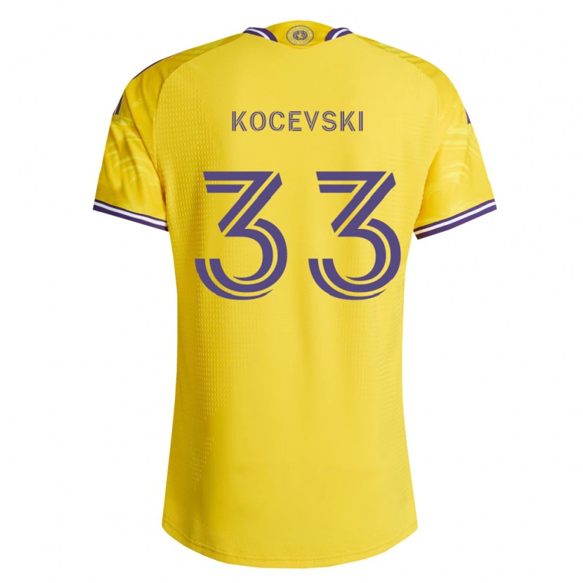 Danxen Mann Jeorgio Kocevski #33 Gul Lilla Bortetrøye Drakt Trøye 2026/27 Skjorter T-Skjorte