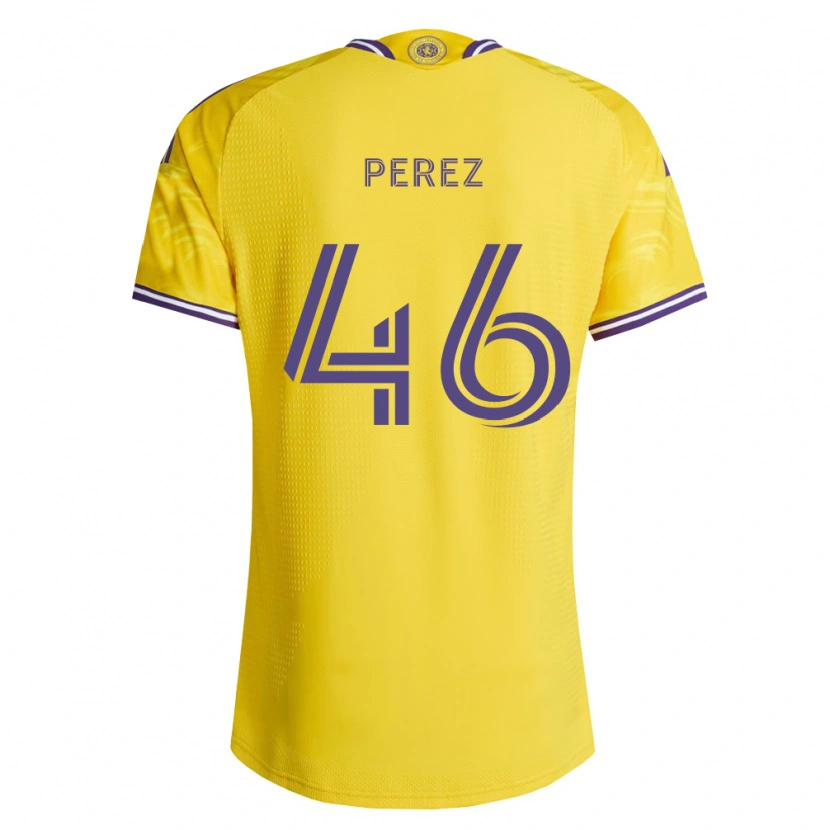 Danxen Mann Franco Pérez #46 Gul Lilla Bortetrøye Drakt Trøye 2026/27 Skjorter T-Skjorte