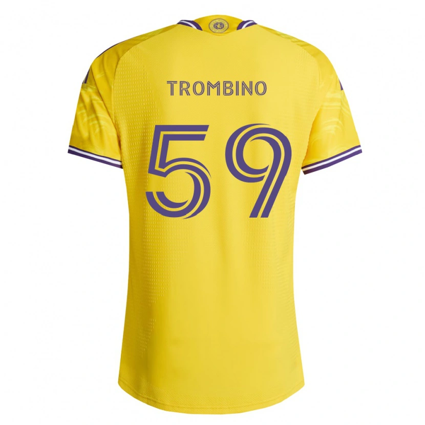 Danxen Mann Caleb Trombino #59 Gul Lilla Bortetrøye Drakt Trøye 2026/27 Skjorter T-Skjorte