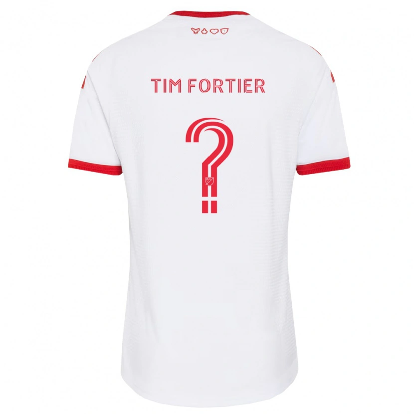 Danxen Mann Tim Fortier #0 Hvit Rød Svart Bortetrøye Drakt Trøye 2026/27 Skjorter T-Skjorte