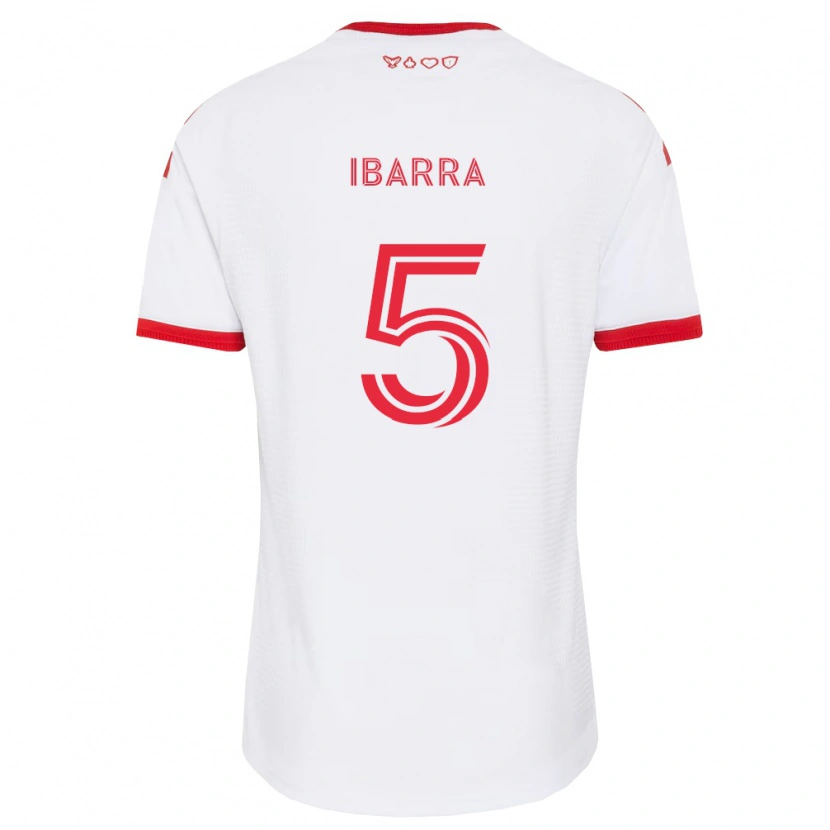 Danxen Mann Franco Ibarra #5 Hvit Rød Svart Bortetrøye Drakt Trøye 2026/27 Skjorter T-Skjorte