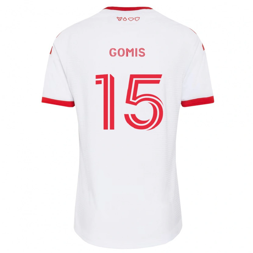 Danxen Mann Nicksoen Gomis #15 Hvit Rød Svart Bortetrøye Drakt Trøye 2026/27 Skjorter T-Skjorte
