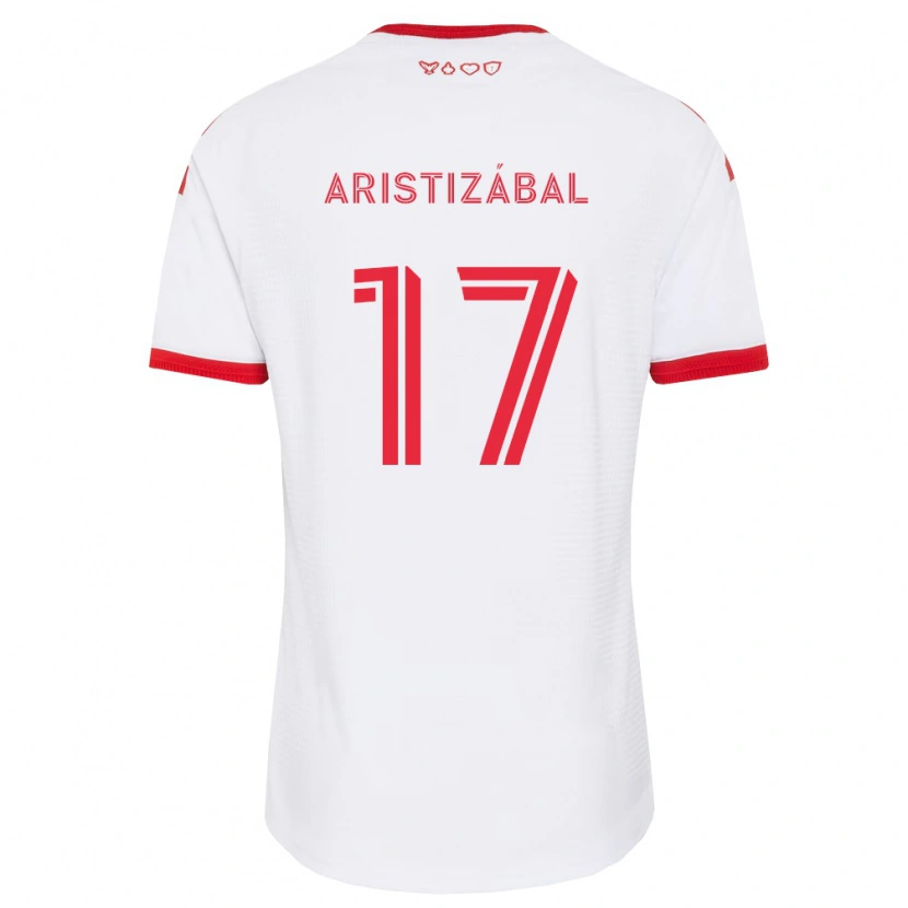Danxen Mann Emilio Aristizábal #17 Hvit Rød Svart Bortetrøye Drakt Trøye 2026/27 Skjorter T-Skjorte